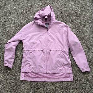 Champion Women's Lilac/Pink Zip Up Rain Coat Windbreaker Outdoor Jacket Size S